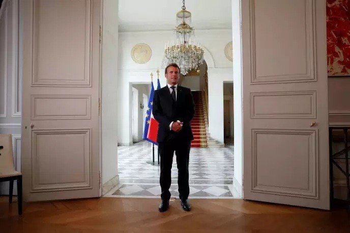 Emmanuel Macron, à l’Elysée, le 4 mai.