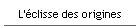 L'�clisse des origines