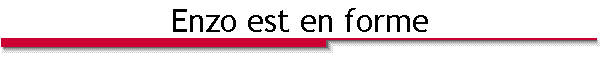 Enzo est en forme