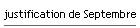 justification de Septembre