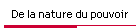 De la nature du pouvoir