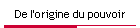 De l'origine du pouvoir