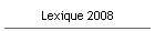 Lexique 2008