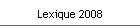 Lexique 2008