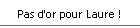 Pas d'or pour Laure !