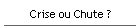 Crise ou Chute ?
