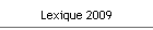Lexique 2009