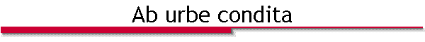 Ab urbe condita